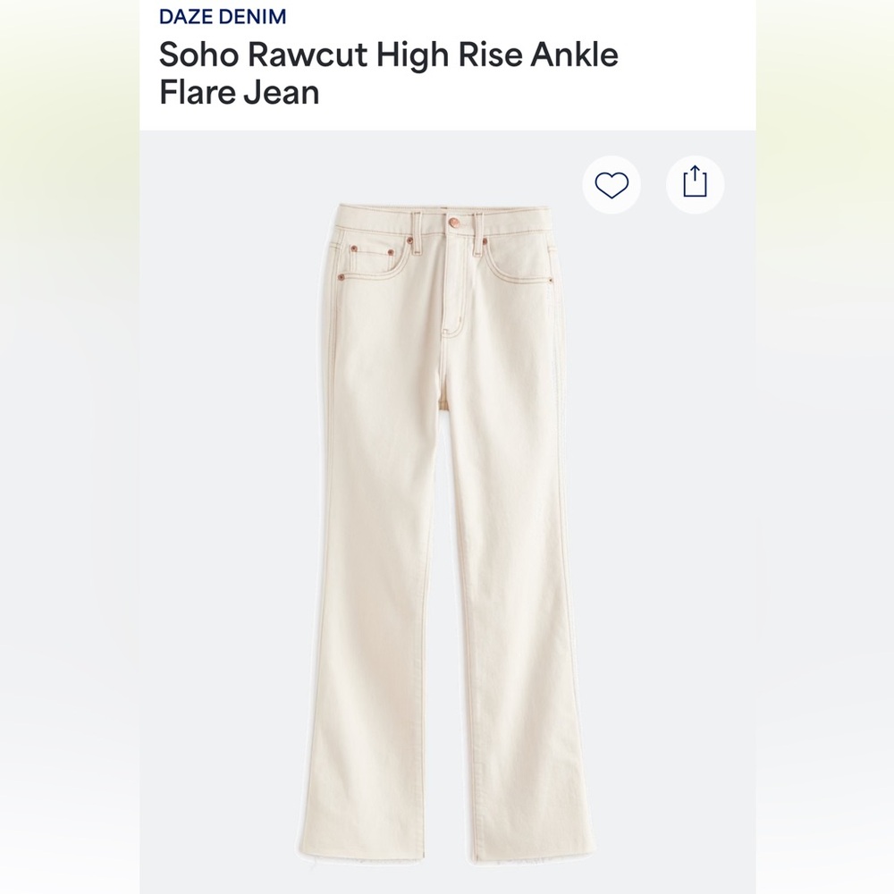 Daze Denim Cream Straight Leg Women's Jeans